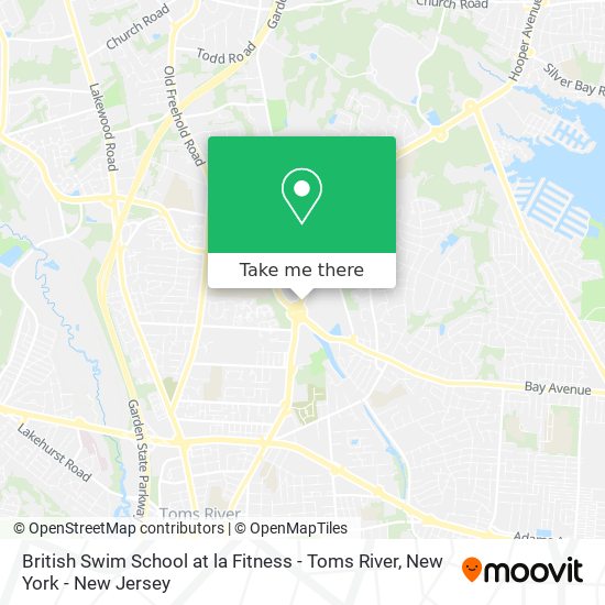 Mapa de British Swim School at la Fitness - Toms River