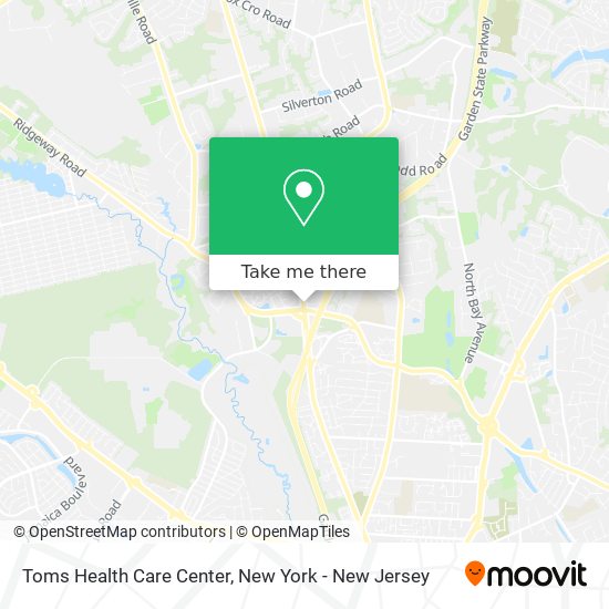 Toms Health Care Center map