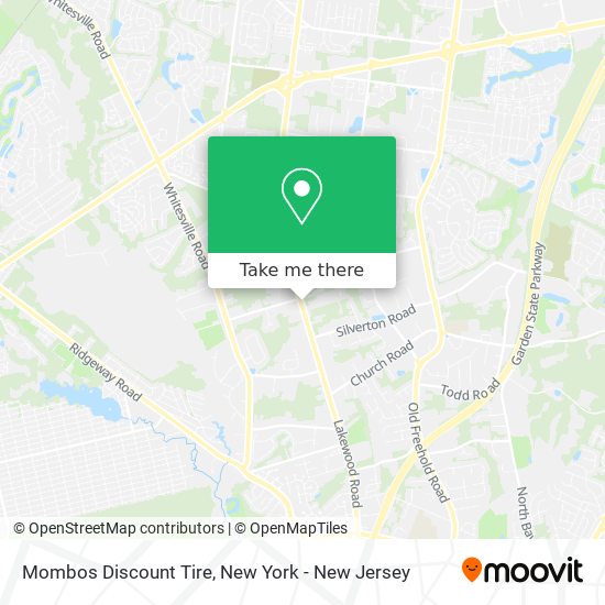 Mapa de Mombos Discount Tire