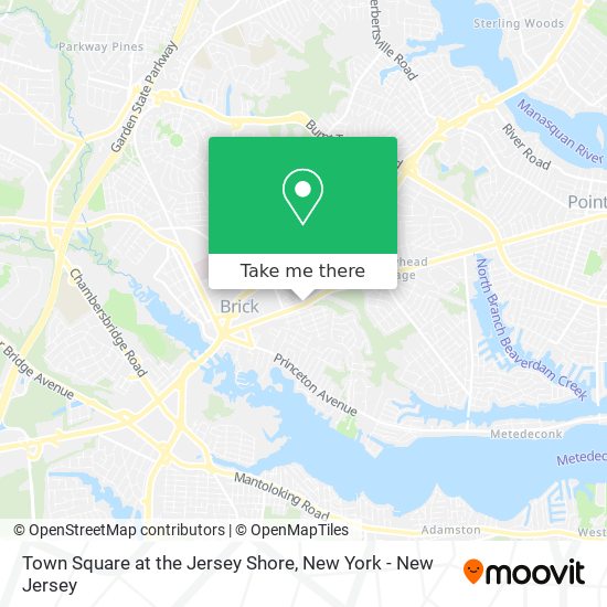 Mapa de Town Square at the Jersey Shore