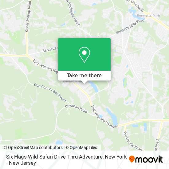 Mapa de Six Flags Wild Safari Drive-Thru Adventure
