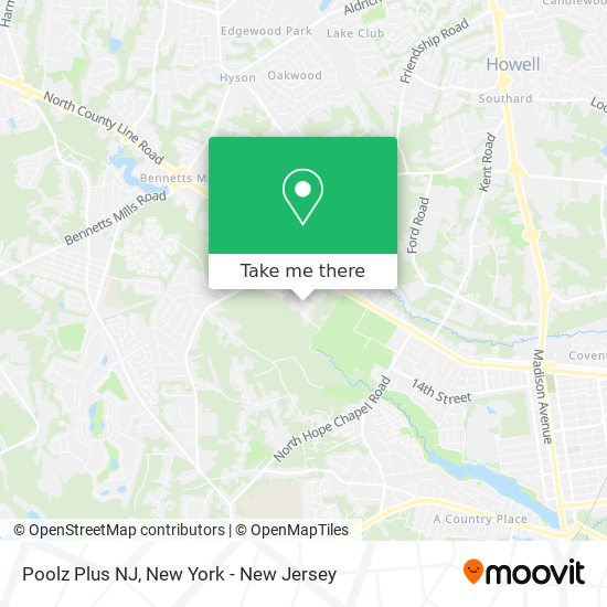 Mapa de Poolz Plus NJ