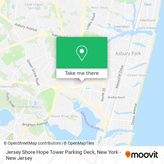 Mapa de Jersey Shore Hope Tower Parking Deck