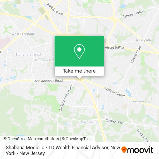 Shabana Mosiello - TD Wealth Financial Advisor map