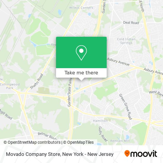 Mapa de Movado Company Store