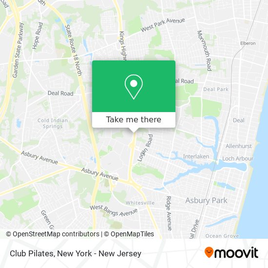 Club Pilates map