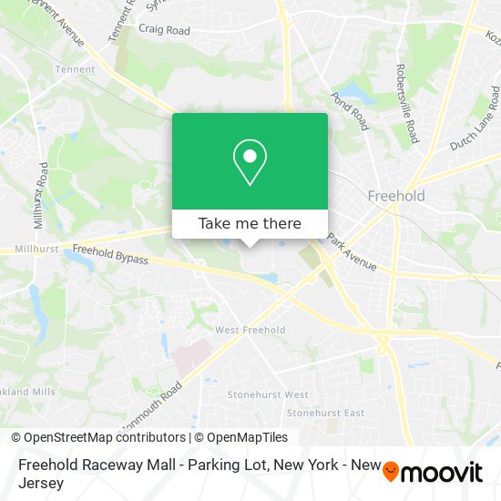 Mapa de Freehold Raceway Mall - Parking Lot