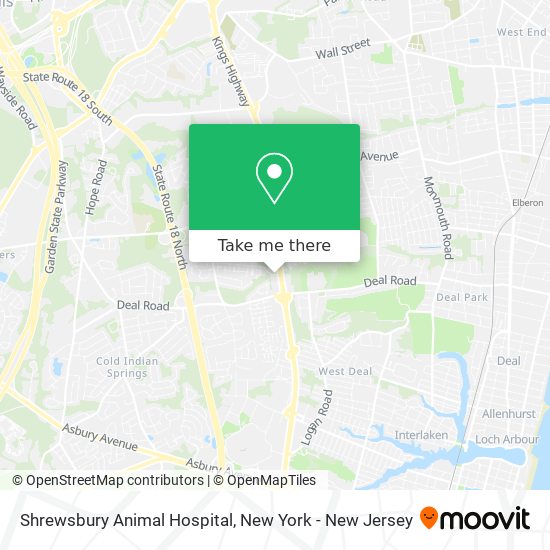 Mapa de Shrewsbury Animal Hospital