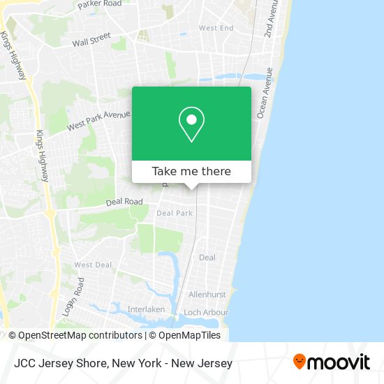 JCC Jersey Shore map