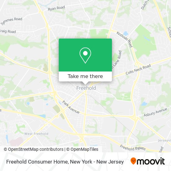 Freehold Consumer Home map