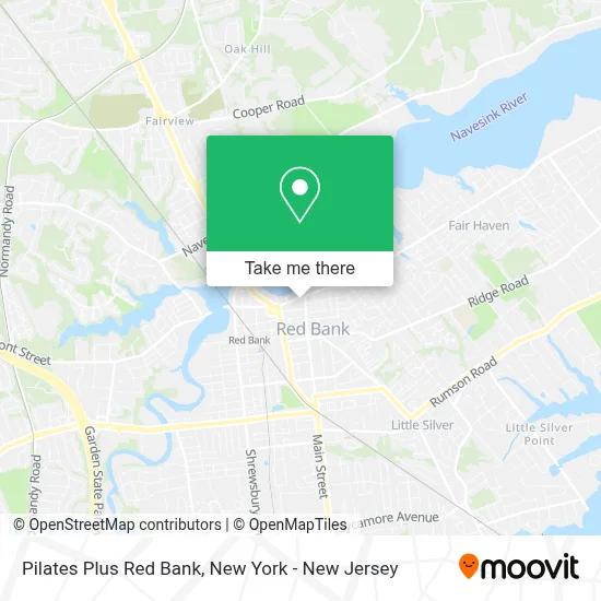 Pilates Plus Red Bank map