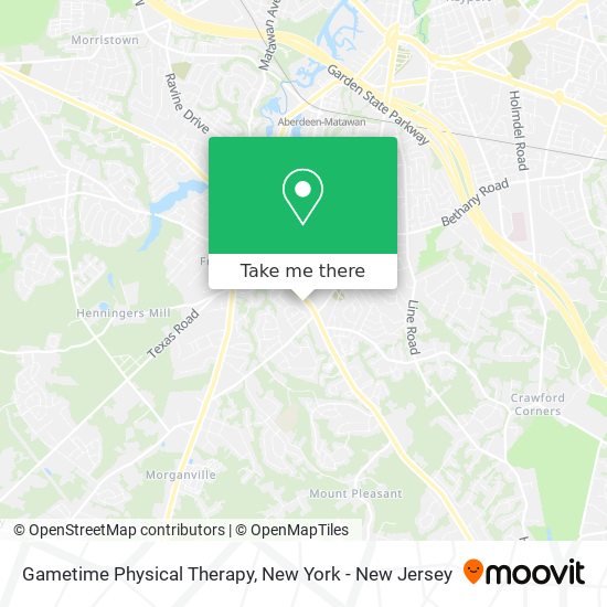 Gametime Physical Therapy map