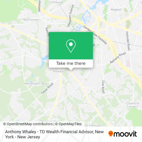 Mapa de Anthony Whaley - TD Wealth Financial Advisor