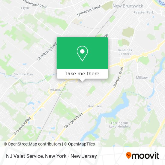 NJ Valet Service map