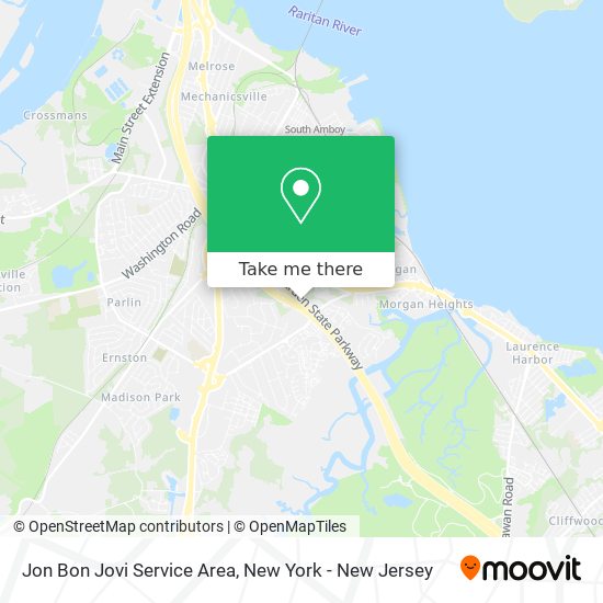 Jon Bon Jovi Service Area map