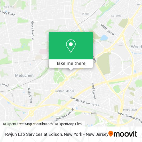 Rwjuh Lab Services at Edison map