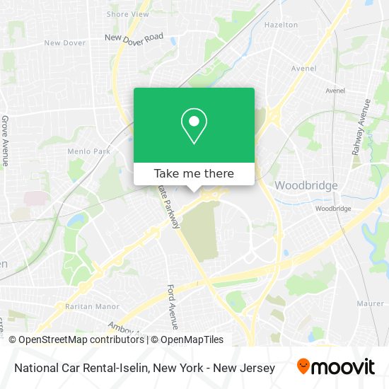 National Car Rental-Iselin map