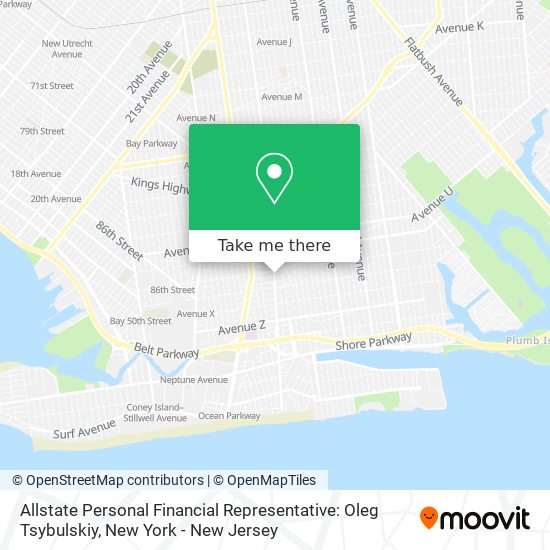 Allstate Personal Financial Representative: Oleg Tsybulskiy map