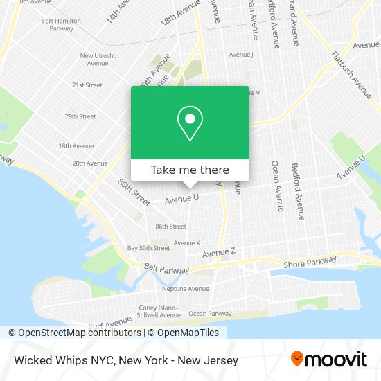 Wicked Whips NYC map