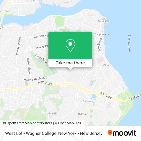 West Lot - Wagner College map