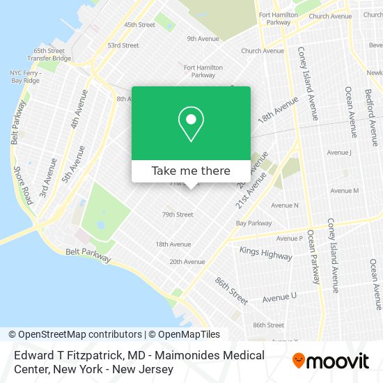 Edward T Fitzpatrick, MD - Maimonides Medical Center map