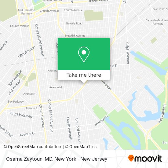 Osama Zaytoun, MD map