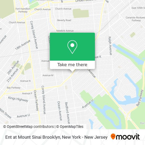 Ent at Mount Sinai Brooklyn map