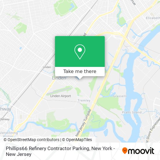 Phillips66 Refinery Contractor Parking map