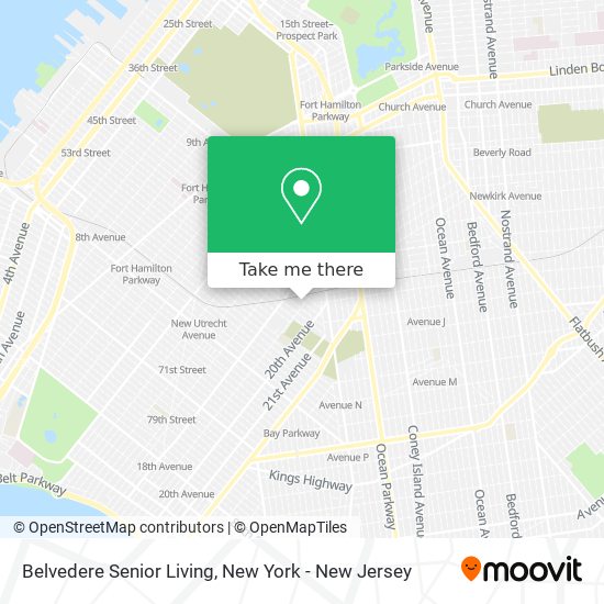 Mapa de Belvedere Senior Living