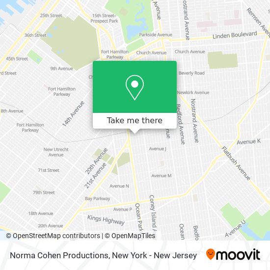Norma Cohen Productions map