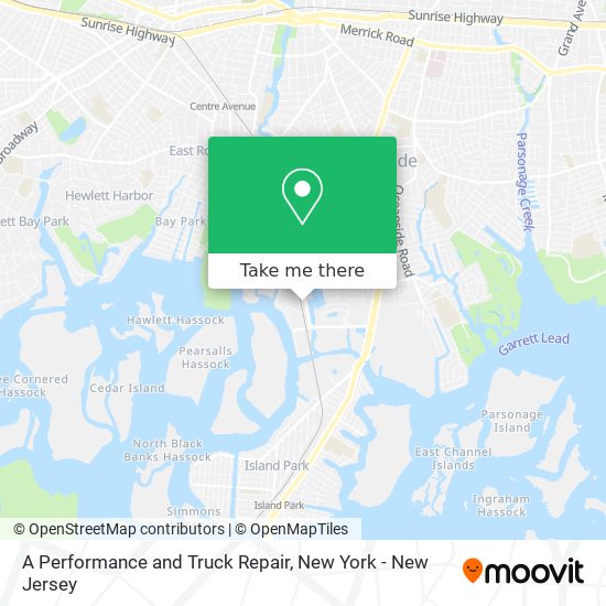 A Performance and Truck Repair map