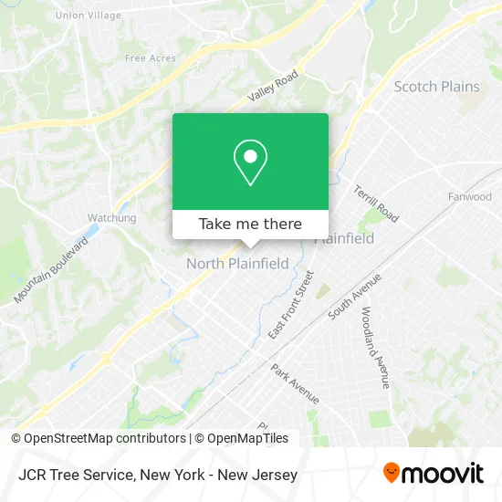 JCR Tree Service map