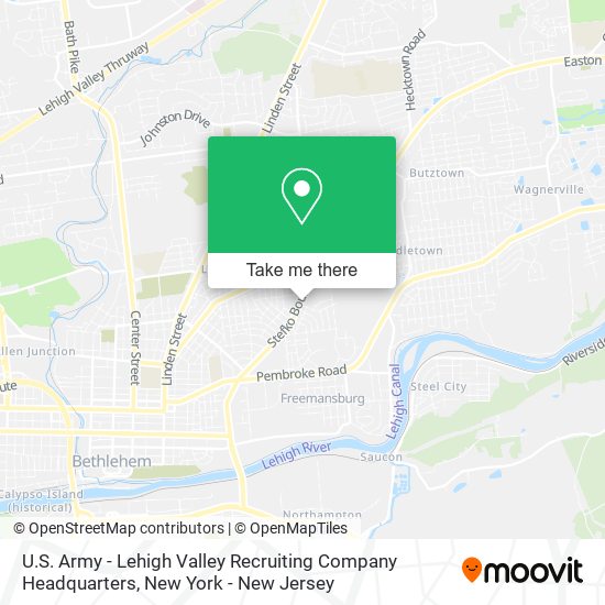 U.S. Army - Lehigh Valley Recruiting Company Headquarters map