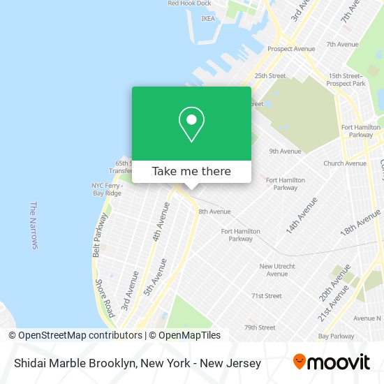 Shidai Marble Brooklyn map
