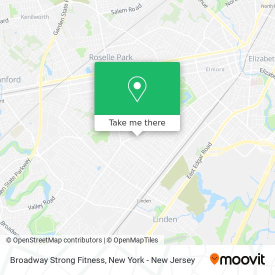 Broadway Strong Fitness map