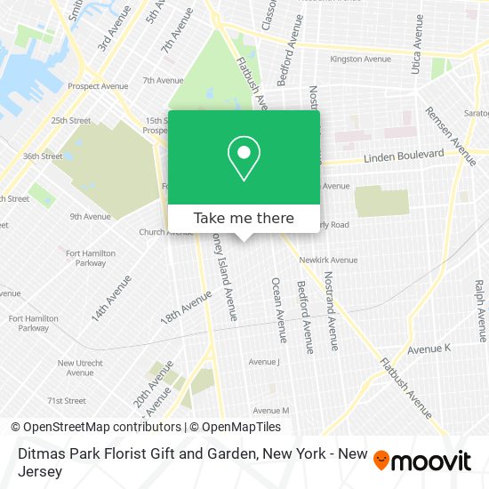 Ditmas Park Florist Gift and Garden map