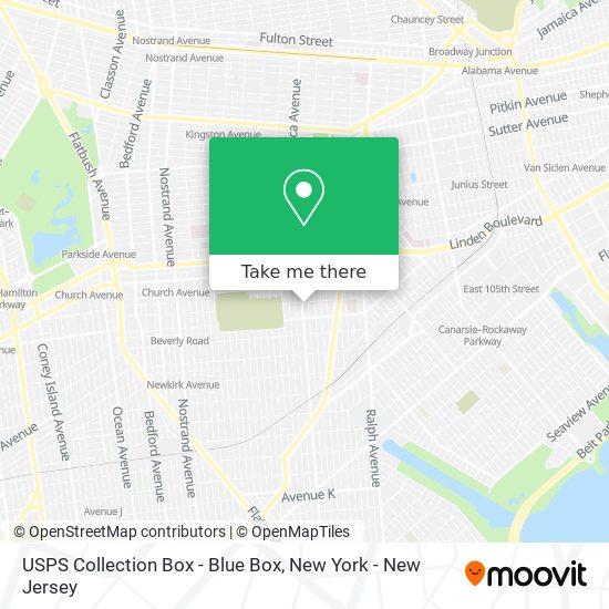 Mapa de USPS Collection Box - Blue Box