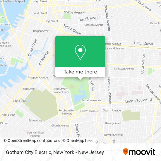 Gotham City Electric map
