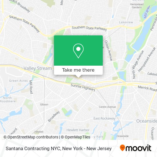 Mapa de Santana Contracting NYC