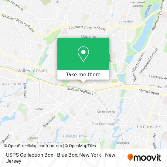 Mapa de USPS Collection Box - Blue Box