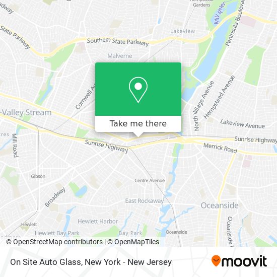 Mapa de On Site Auto Glass
