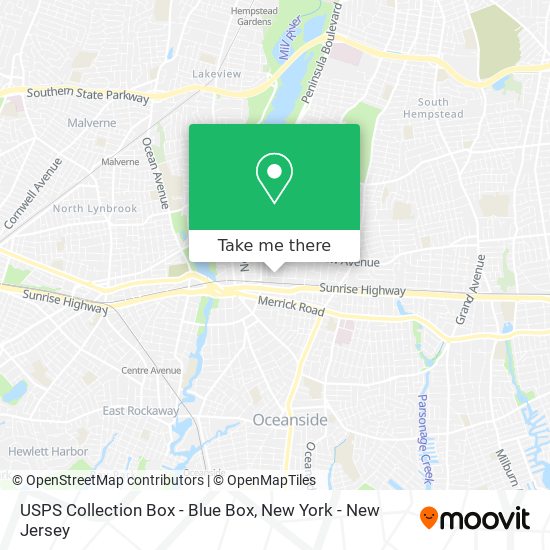 USPS Collection Box - Blue Box map