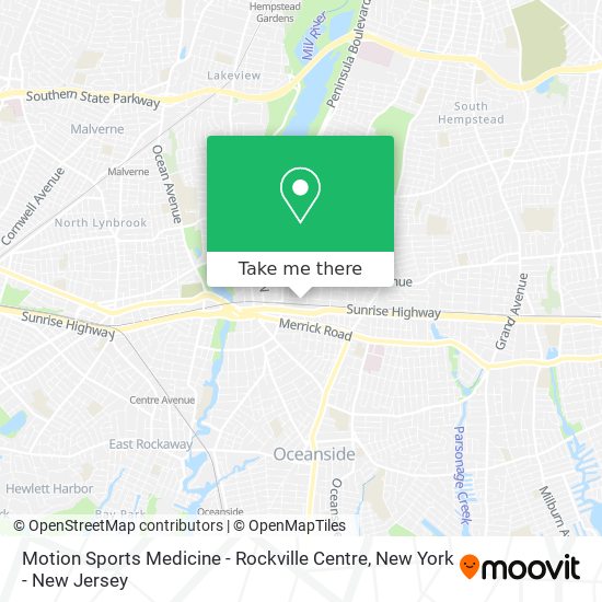 Motion Sports Medicine - Rockville Centre map