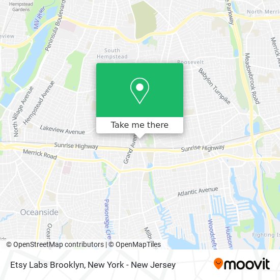 Mapa de Etsy Labs Brooklyn
