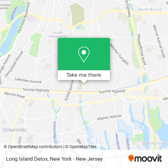Long Island Detox map