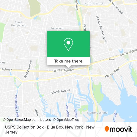 Mapa de USPS Collection Box - Blue Box