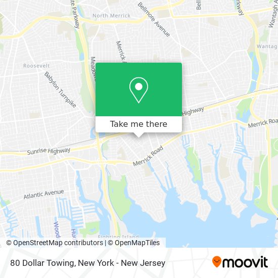 80 Dollar Towing map