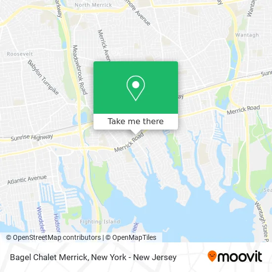 Bagel Chalet Merrick map