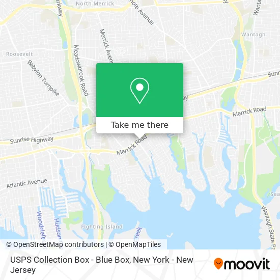 USPS Collection Box - Blue Box map