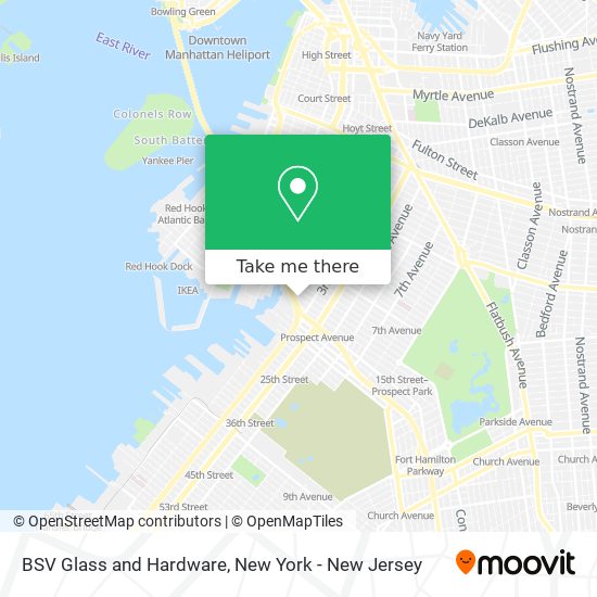BSV Glass and Hardware map